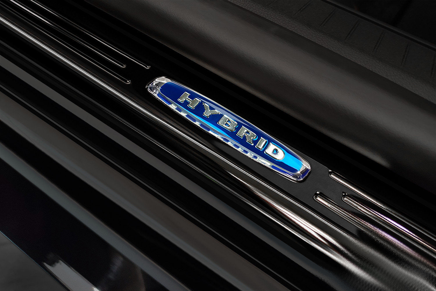 Door sill plates suitable for Ford Kuga III 2019-present stainless steel high gloss anthracite 4 pieces