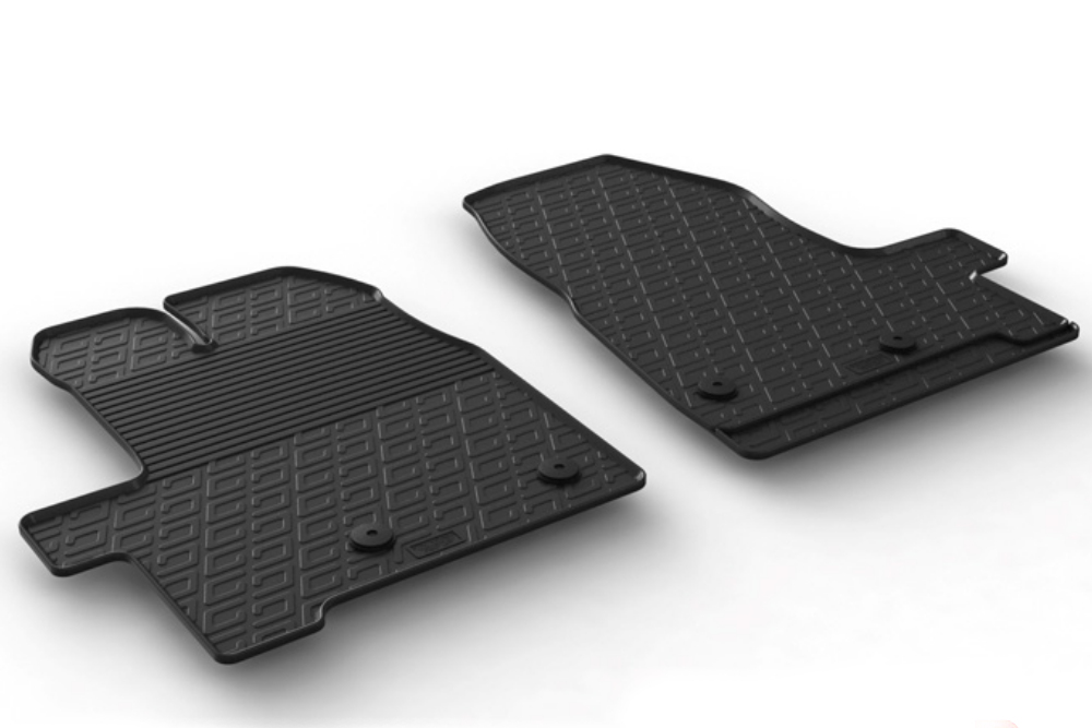 Car mats suitable for Ford Transit Custom 2018-2022 Rubbasol rubber