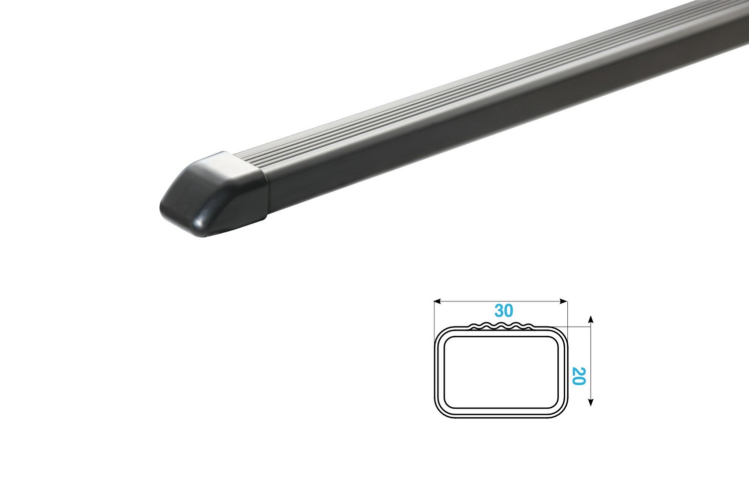 Green Valley Original roof bars set black - Dachtr&auml;ger / Relingtr&auml;ger Satz Silber - dakdragers set zilver - jeu de barres de toit argent (4)