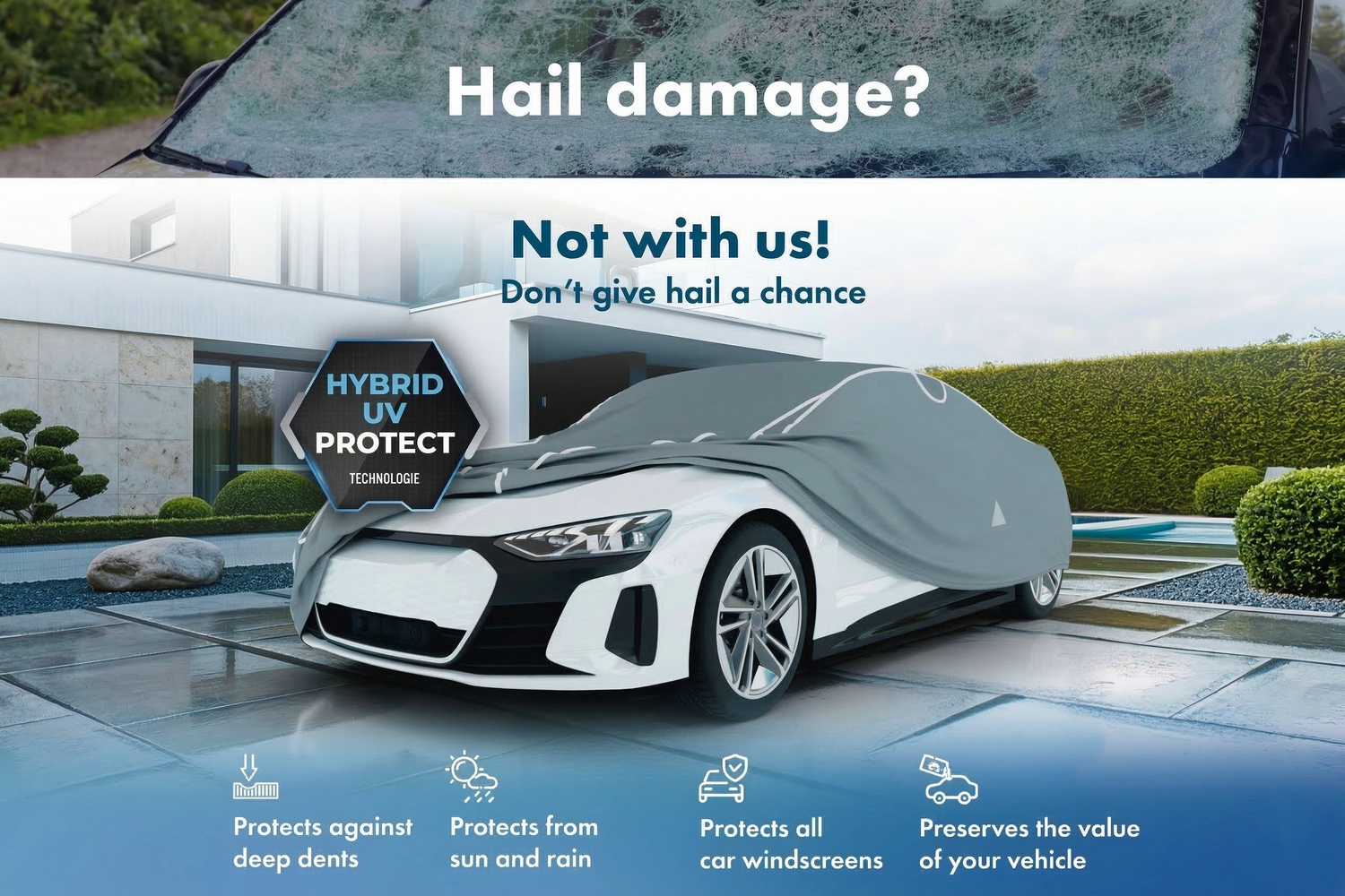 Hail protection cover Hybrid UV Protect Passenger Car (3)