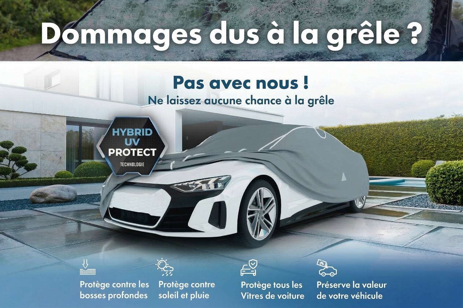 Hail protection cover Hybrid UV Protect Passenger Car (3)