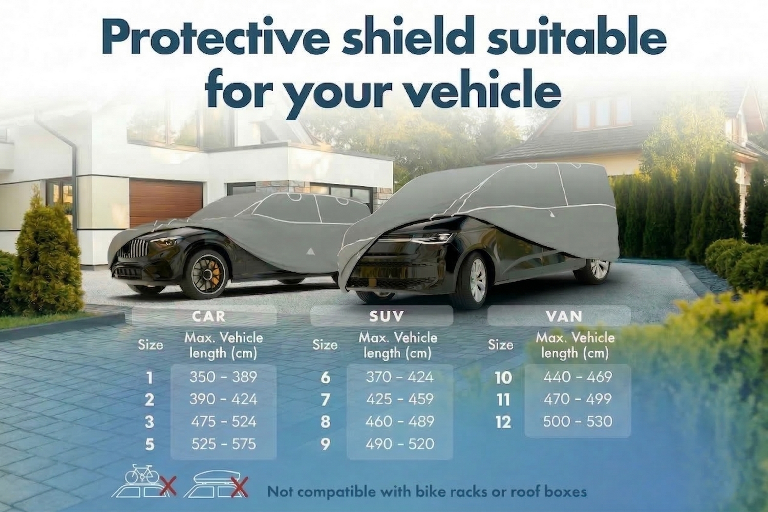 Hail protection cover Hybrid UV Protect passenger car (7)