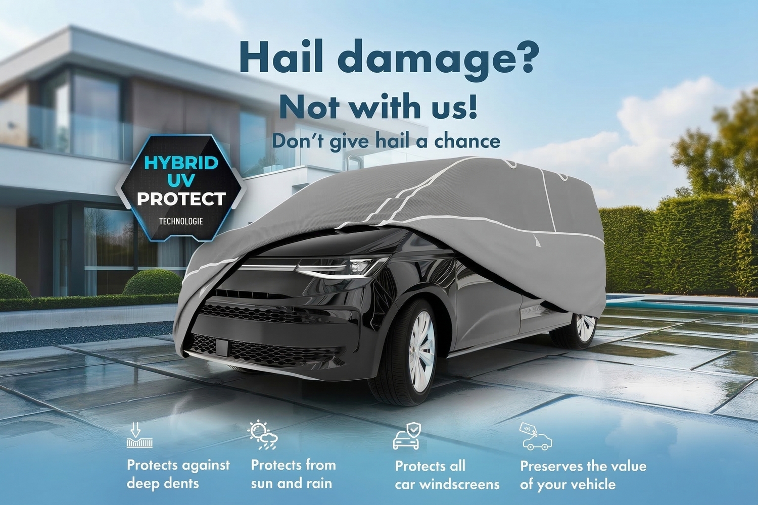 Hail protection cover Hybrid UV Protect VAN (3)