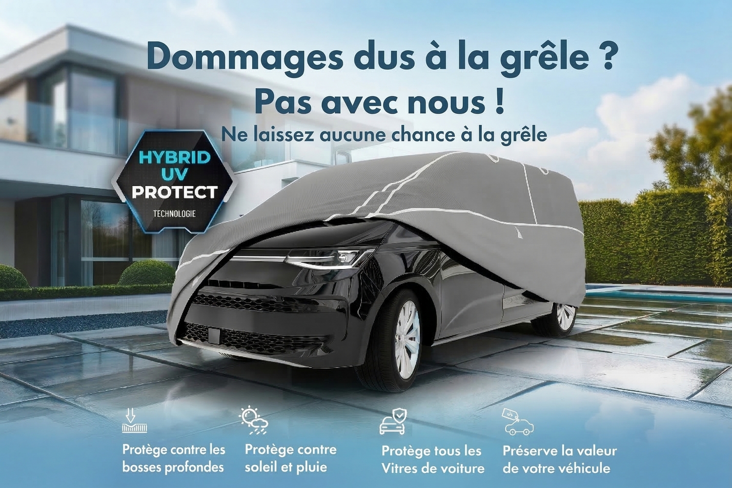 Hail protection cover Hybrid UV Protect VAN (3)