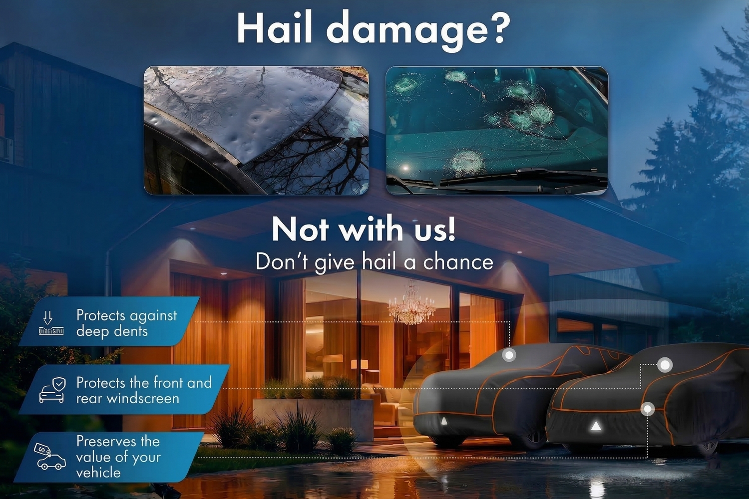 Hail protection cover Perma Protect Passenger Car black (3) Hail protection cover Perma Protect Passenger Car black (3)