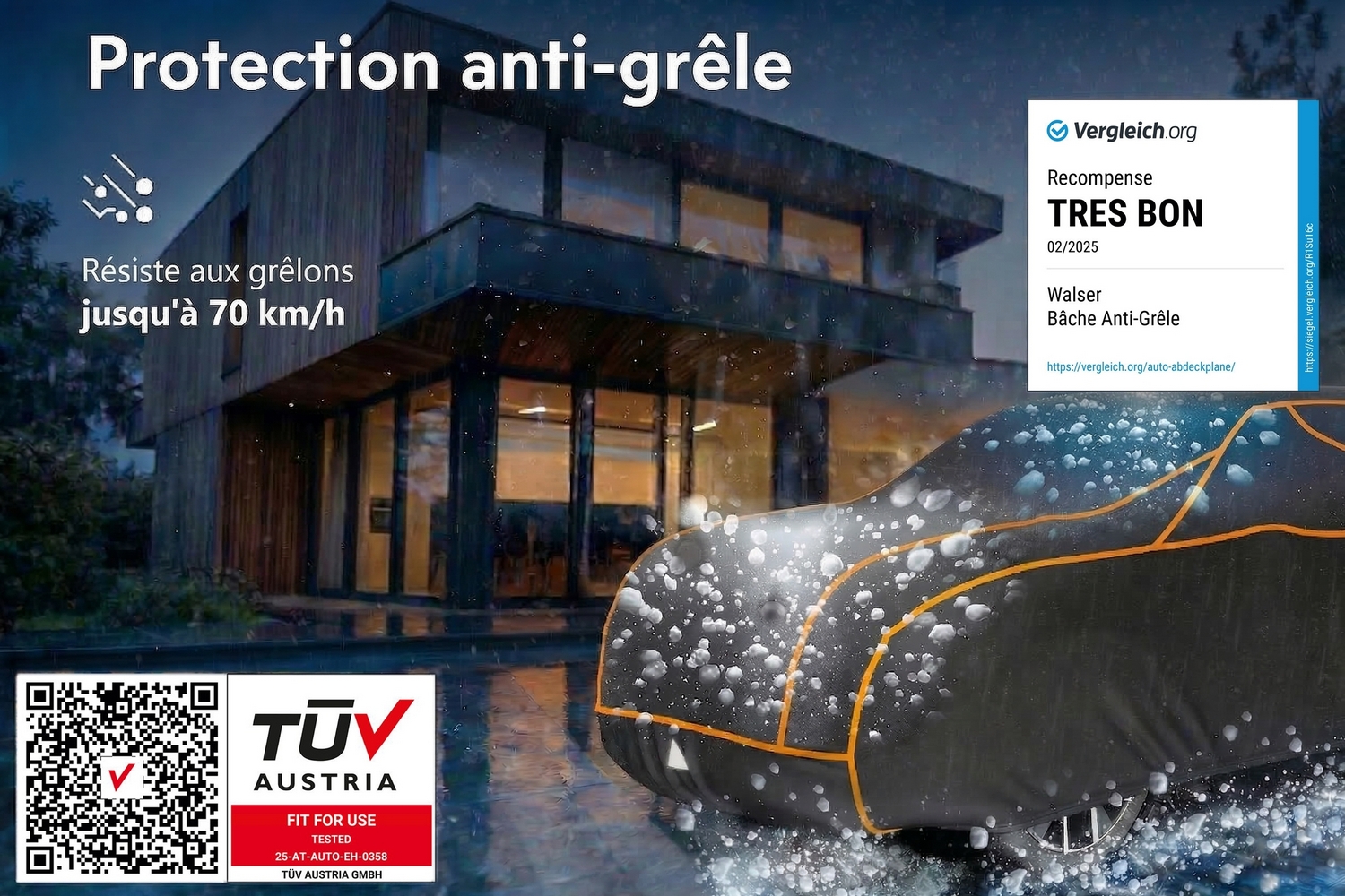 Hail protection cover Perma Protect Passenger Car black (4) Hail protection cover Perma Protect Passenger Car black (4)