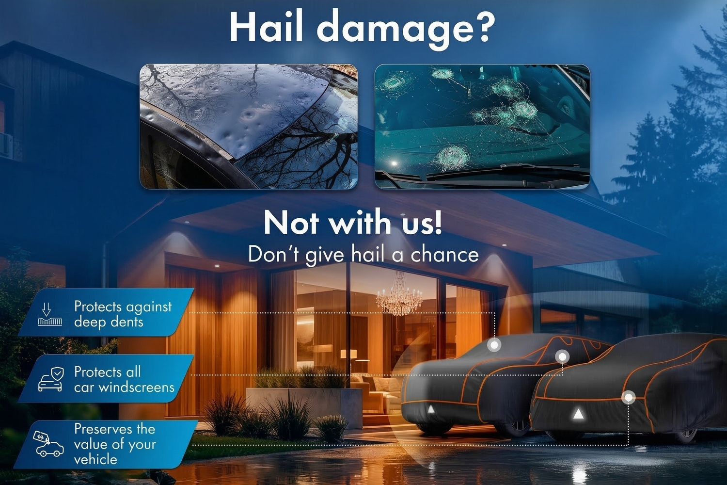 Hail protection cover Perma Protect SUV black (3) Hail protection cover Perma Protect SUV black (3)