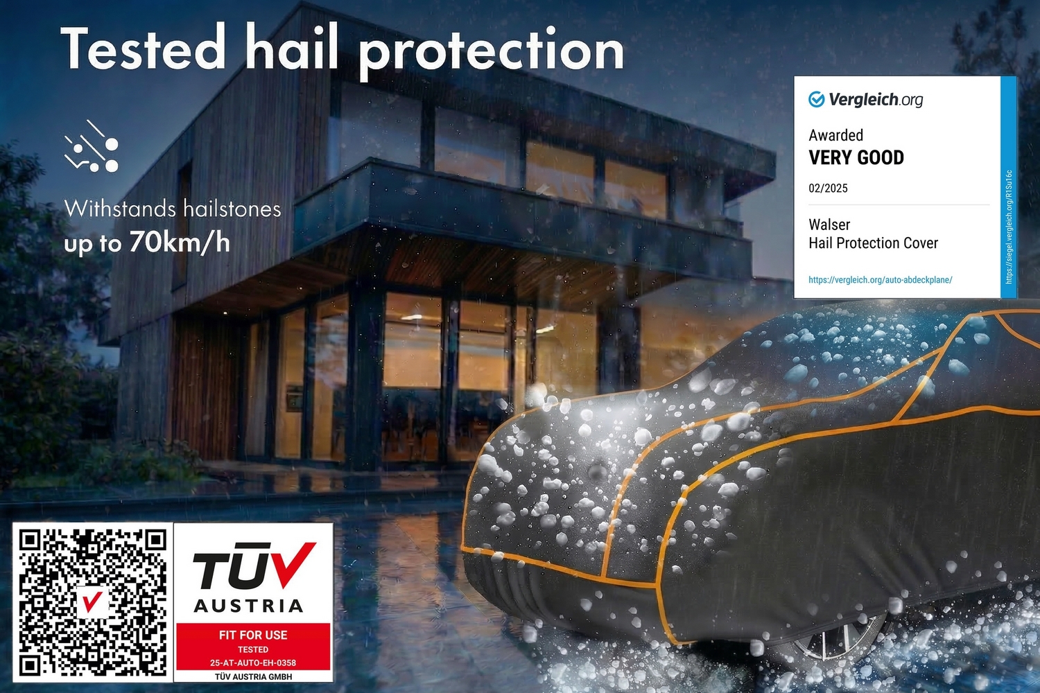 Hail protection cover Perma Protect SUV black (4) Hail protection cover Perma Protect SUV black (4)