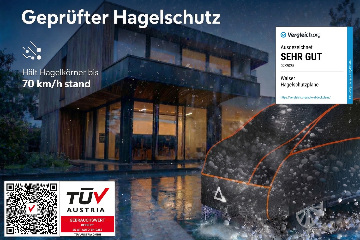 Hagelschutzabdeckung Perma Protect VAN schwarz / anthrazit (4)