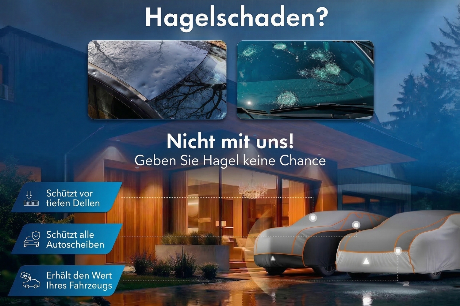 Hail protection cover Perma Protect SUV grey / black (3) Hail protection cover Perma Protect SUV grey / black (3)