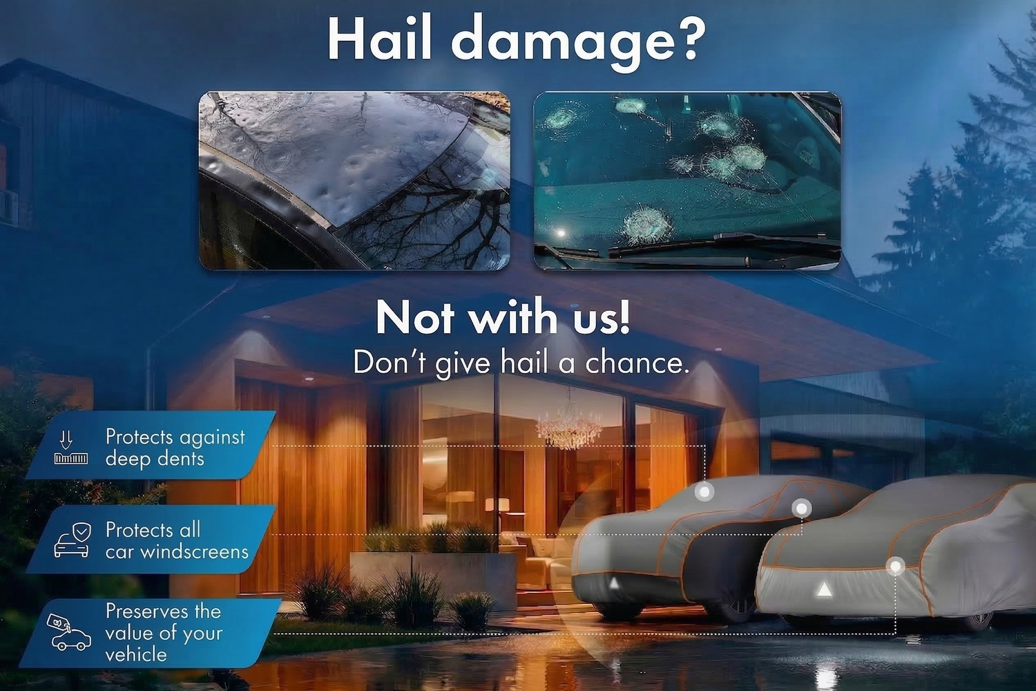 Hail protection cover Perma Protect SUV grey / black (3) Hail protection cover Perma Protect SUV grey / black (3)