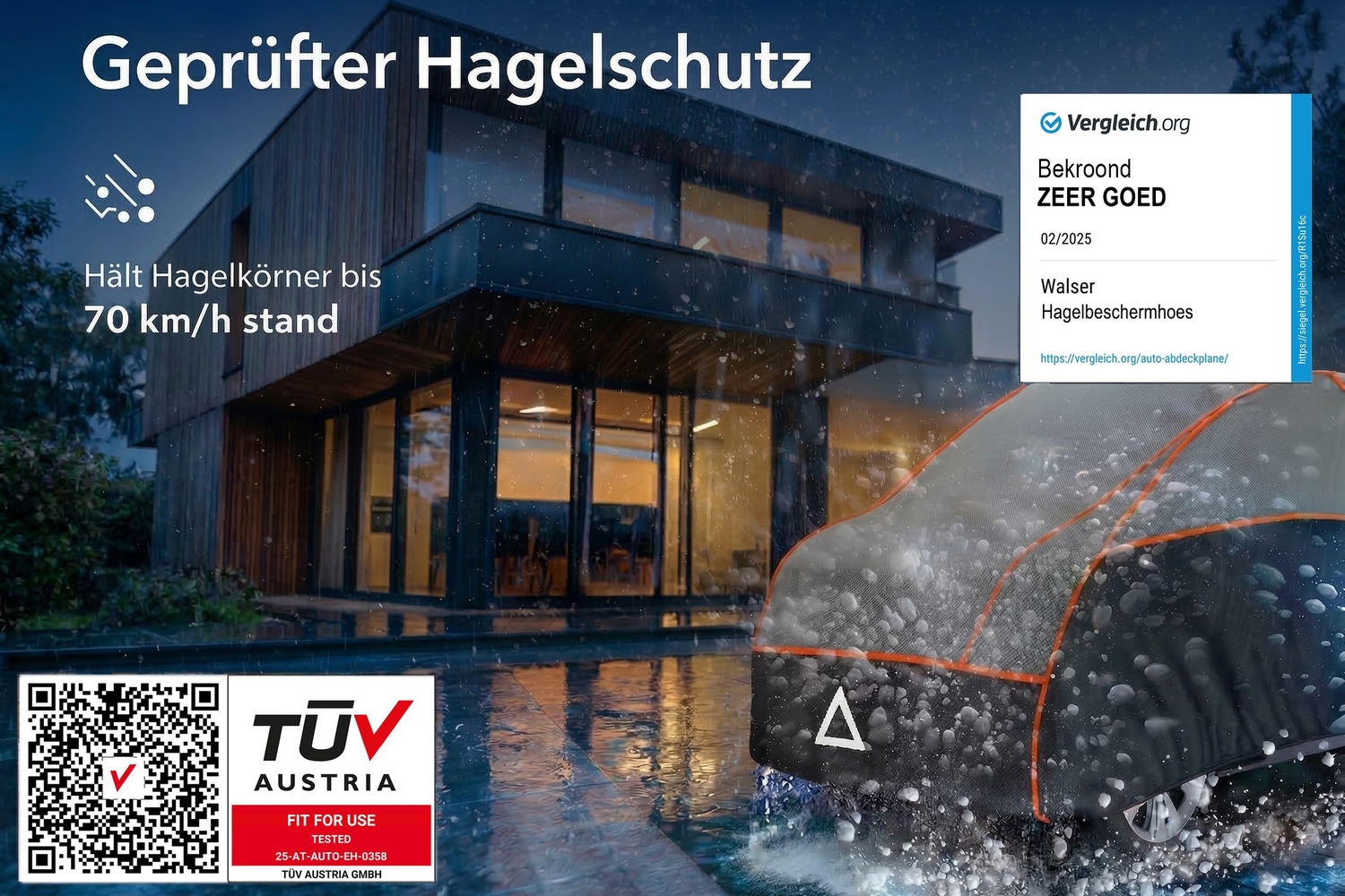 Hail protection cover Perma Protect SUV grey / black (4) Hail protection cover Perma Protect SUV grey / black (4)