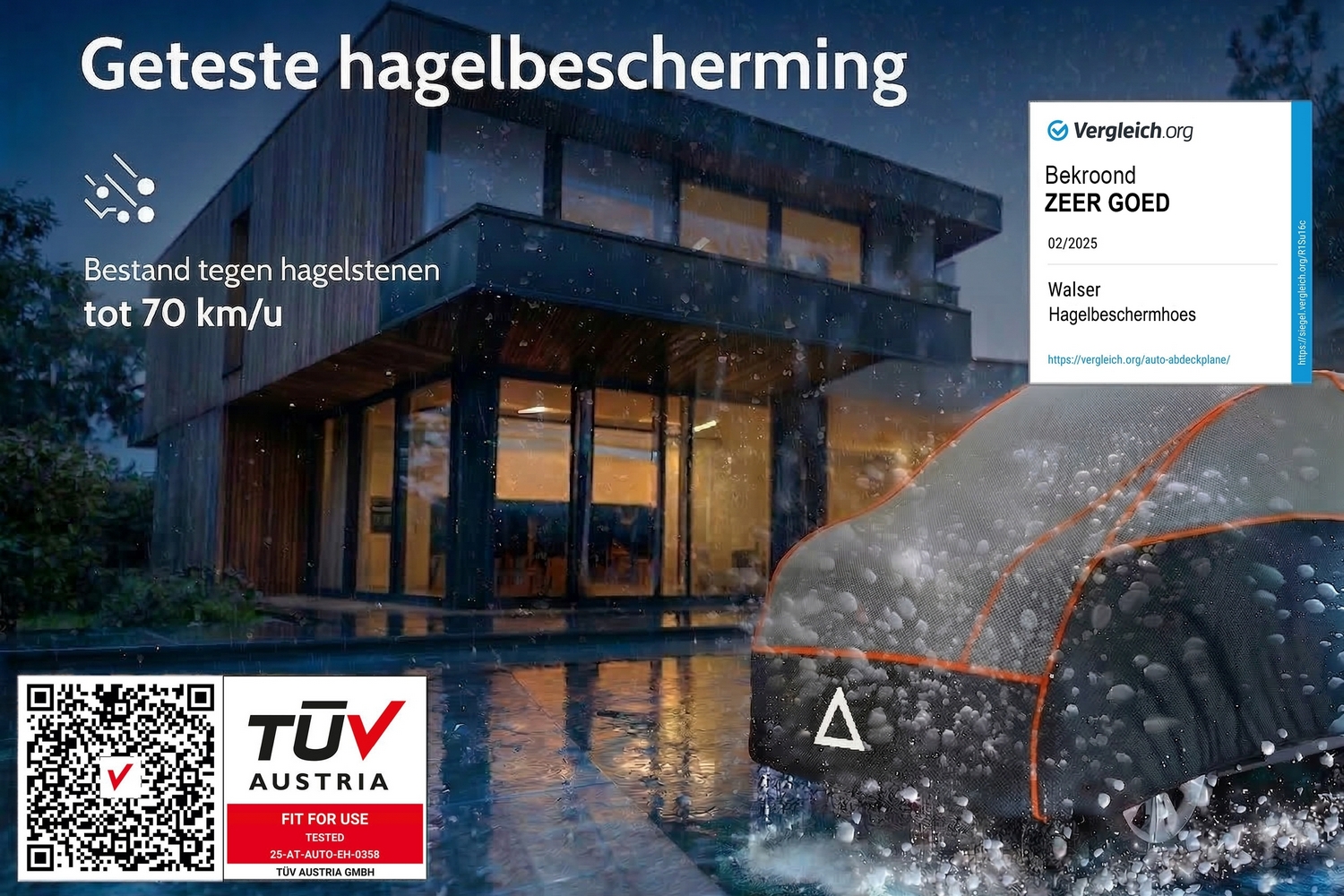 Hail protection cover Perma Protect SUV grey / black (4) Hail protection cover Perma Protect SUV grey / black (4)