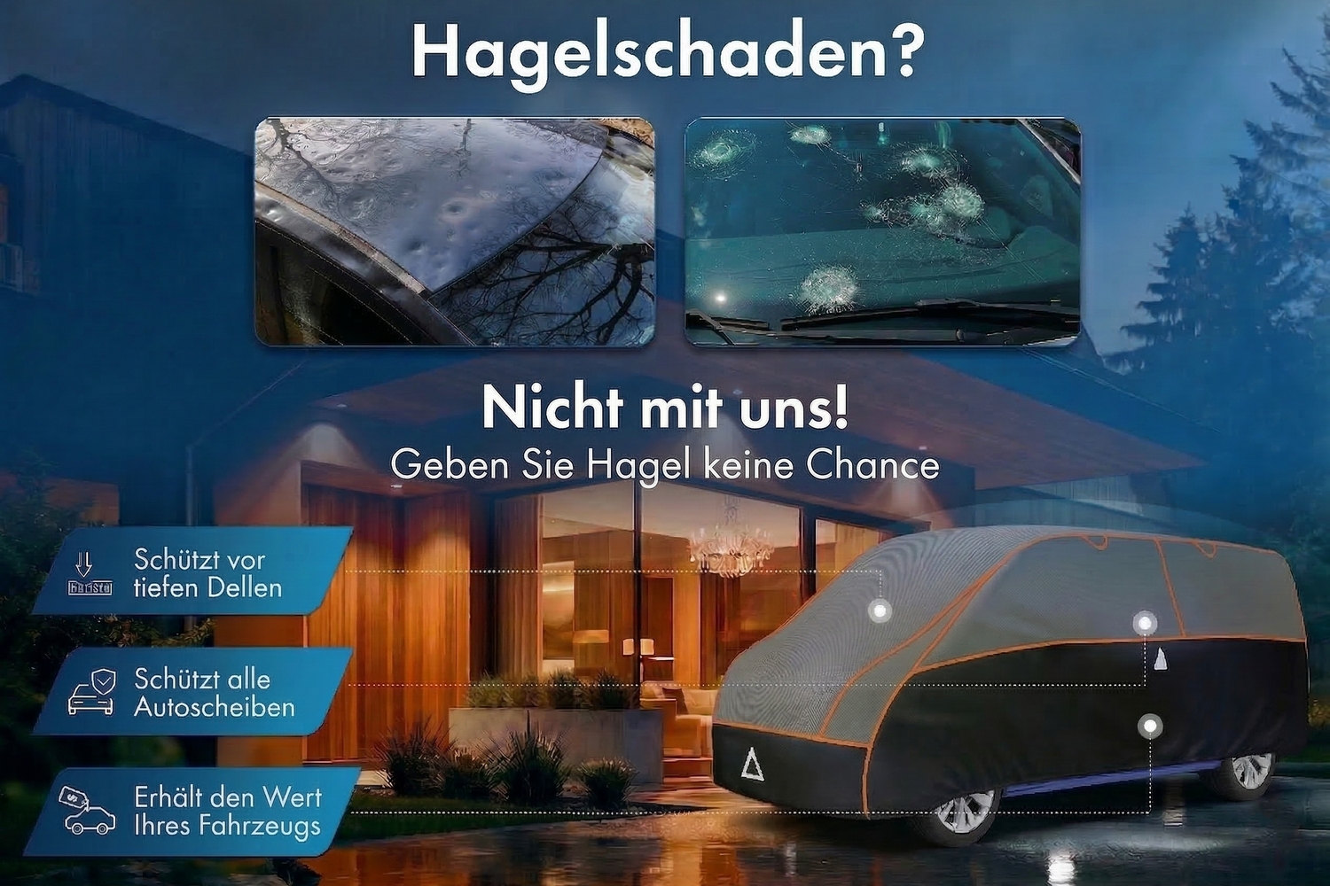 Hagelschutzabdeckung Perma Protect VAN grau / schwarz (3)