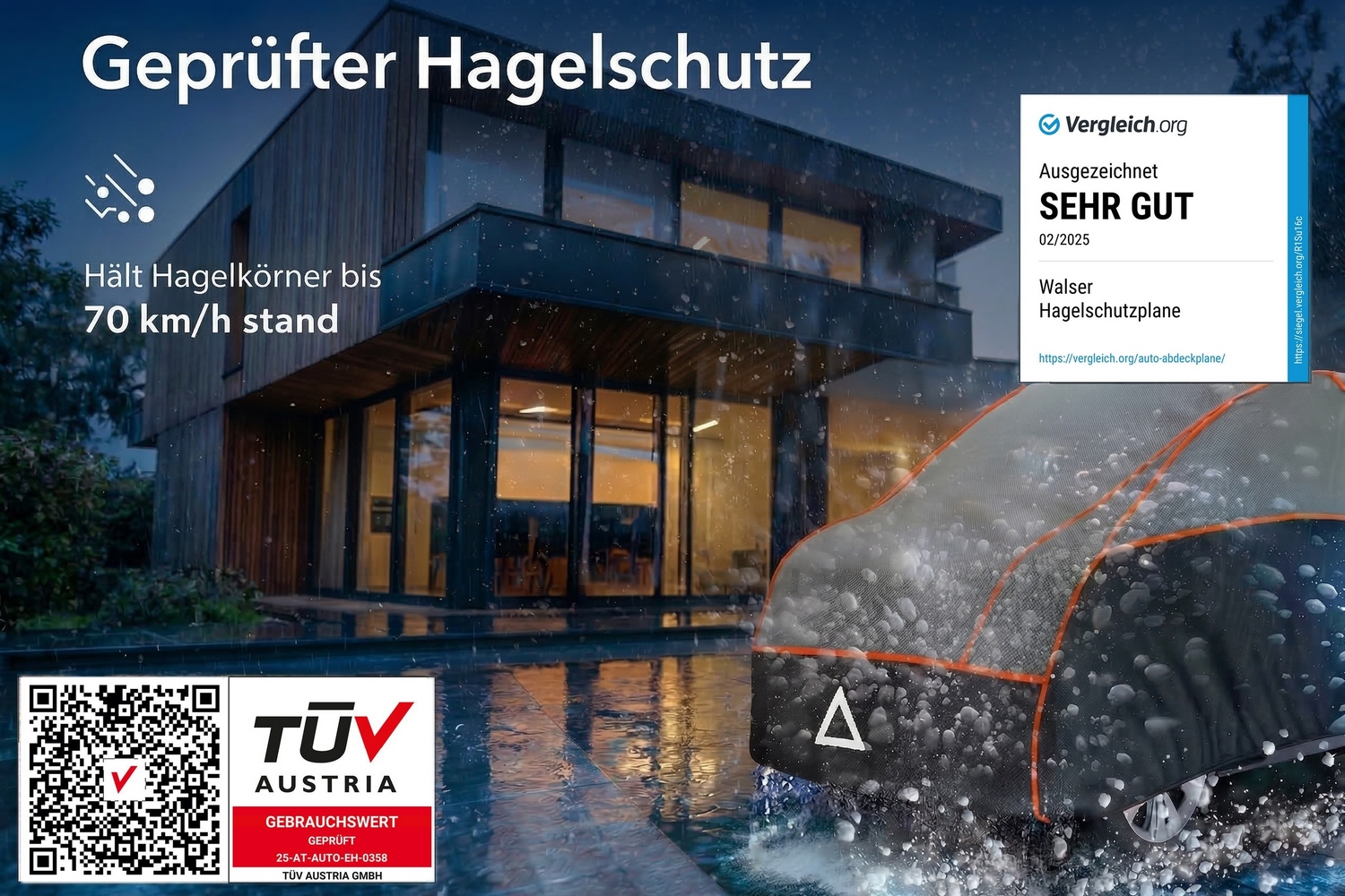 Hagelschutzabdeckung Perma Protect VAN grau / schwarz (4)