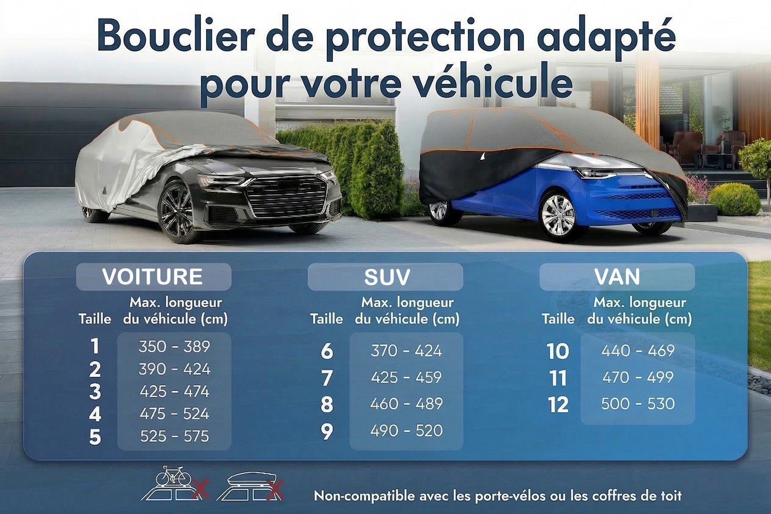 Housse anti-gr&ecirc;le Perma Protect VAN gris / noir (7)