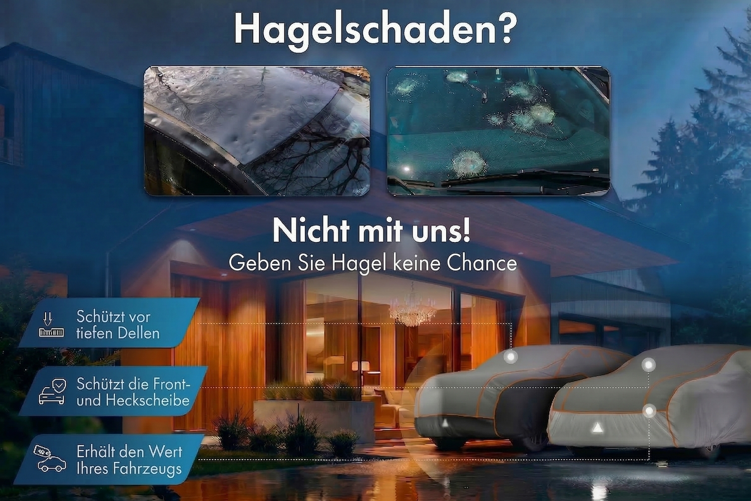 Hail protection cover Perma Protect Passenger Car grey / silver (3) Hail protection cover Perma Protect Passenger Car grey / silver (3)