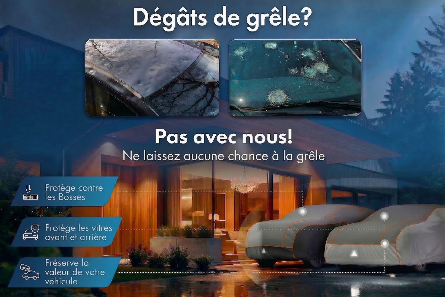 Hail protection cover Perma Protect Passenger Car grey / silver (3)