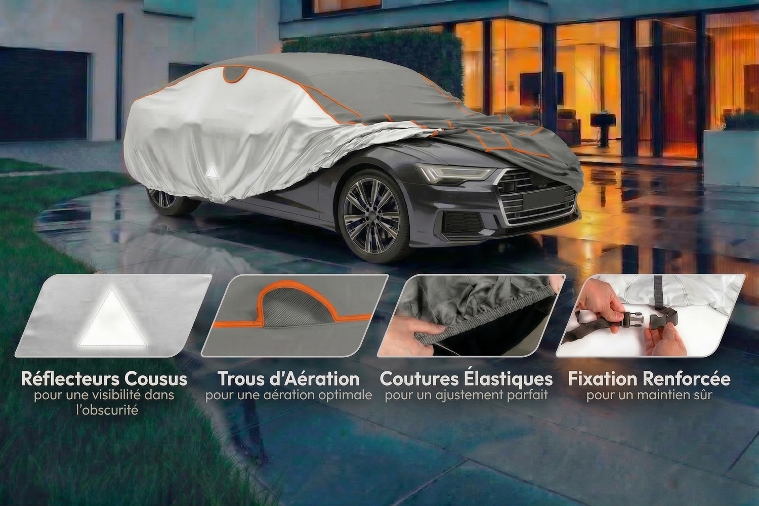 Hail protection cover Perma Protect Passenger Car grey / silver (6)