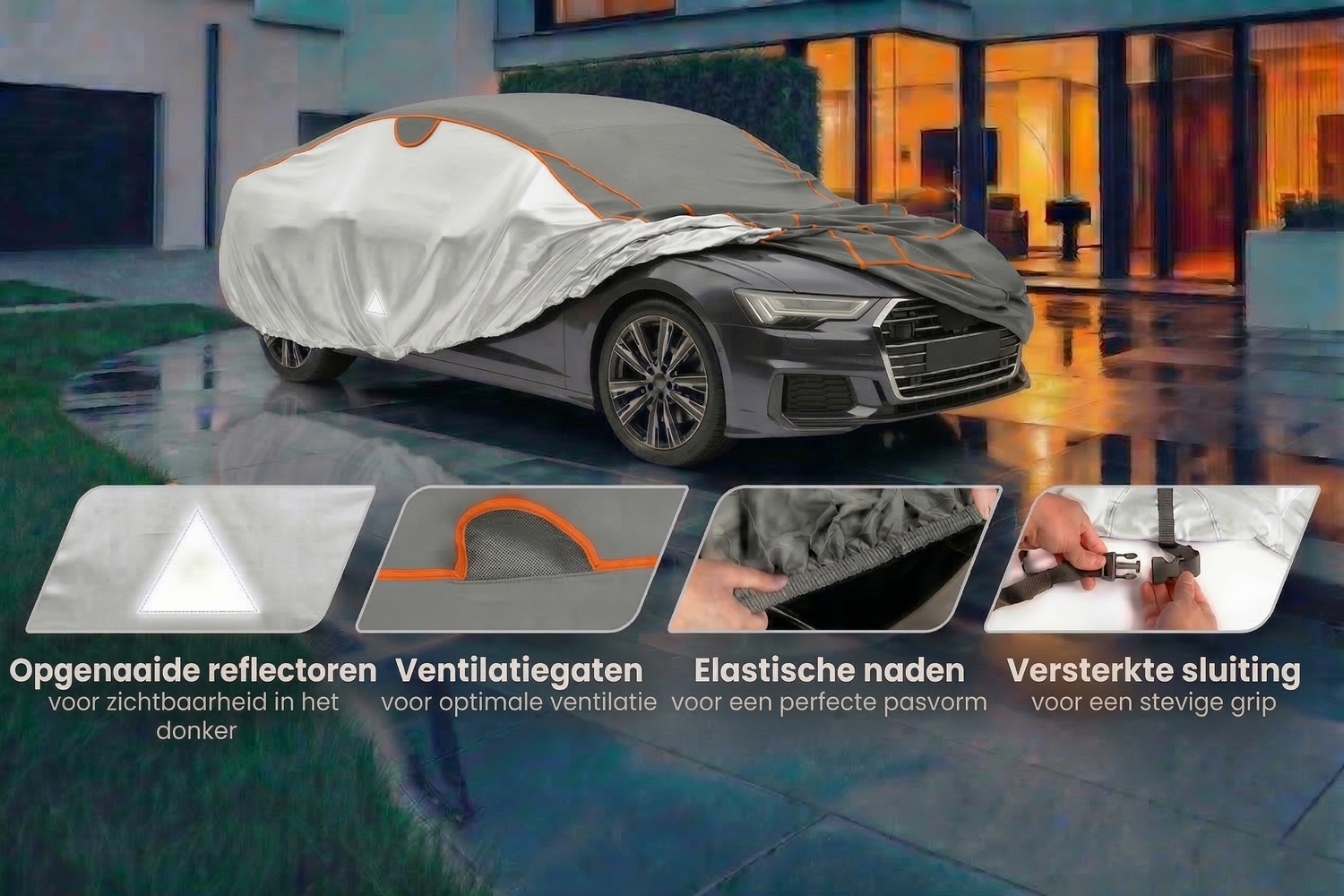 Hail protection cover Perma Protect Passenger Car grey / silver (6)
