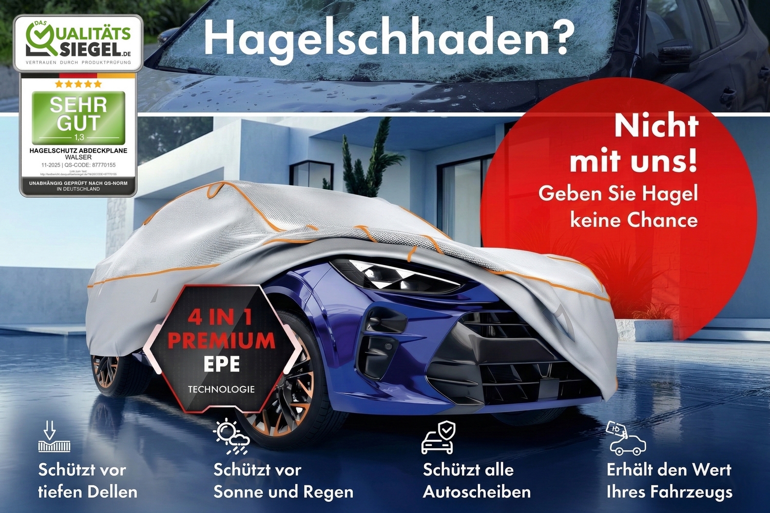 Hail protection cover Premium Epe Sun Protect Passenger Car (3) Hail protection cover Premium Epe Sun Protect Passenger Car (3)