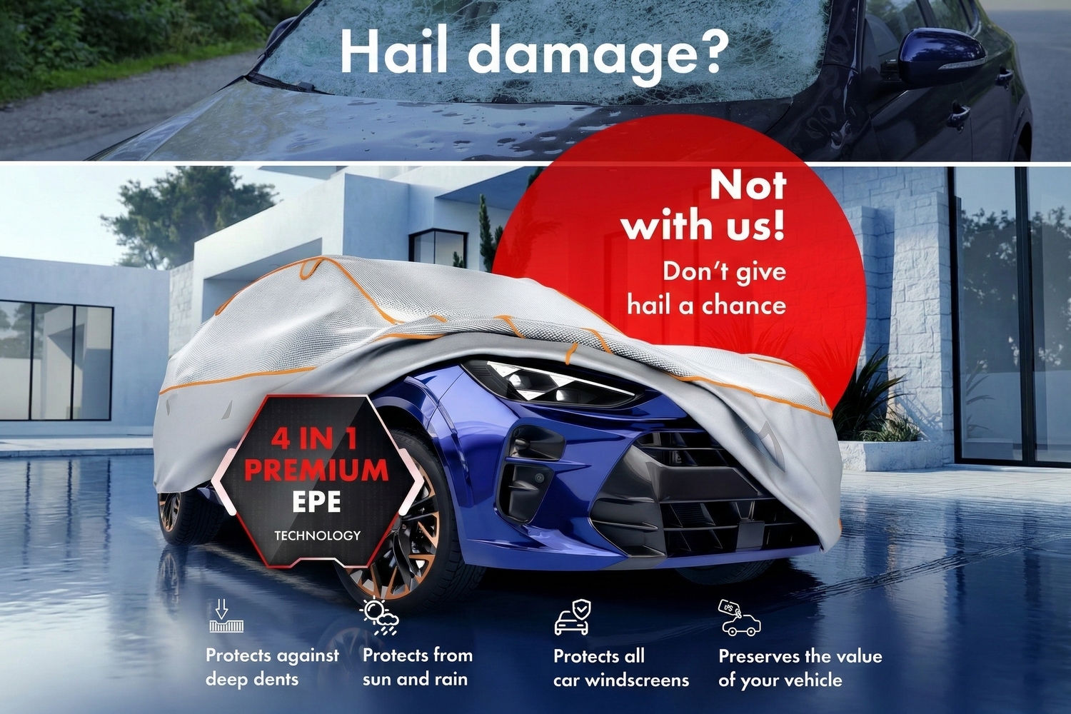 Hail protection cover Premium Epe Sun Protect SUV (3) Hail protection cover Premium Epe Sun Protect SUV (3)