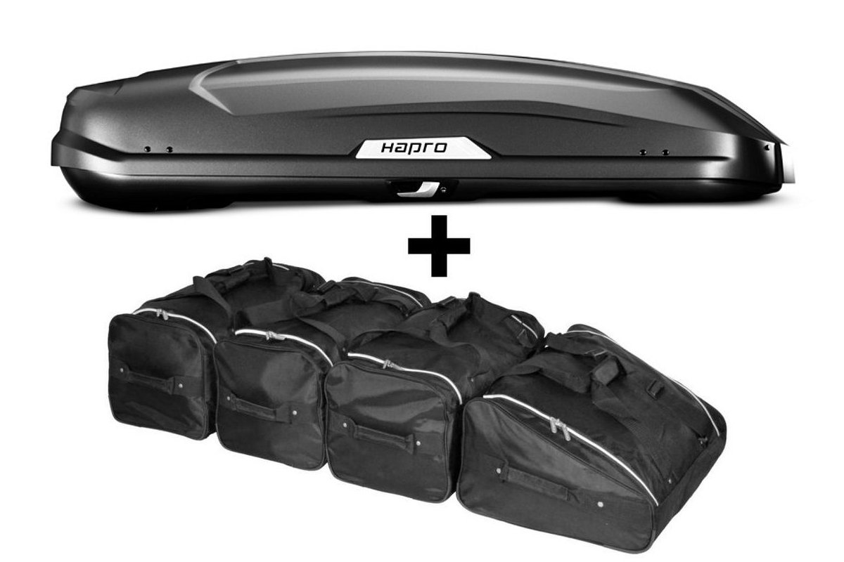 Coffre de toit Hapro Trivor 640 Anthracite avec set de