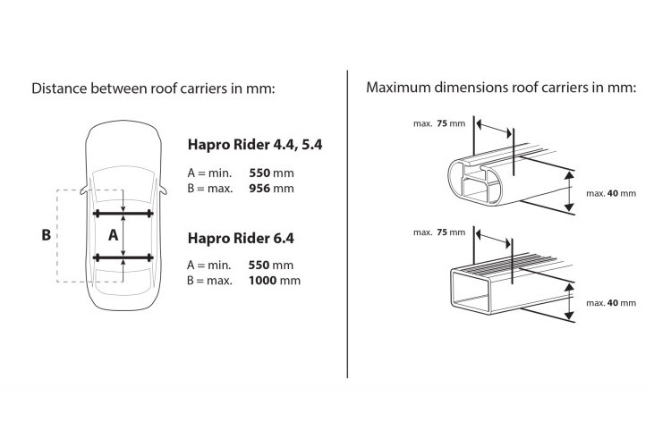 Roof box Hapro Rider 4.4 Anthracite with Car-Bags.com bag set (HAP39750-BB1) (9) Roof box Hapro Rider 4.4 Anthracite with Car-Bags.com bag set (HAP39750-BB1) (9)