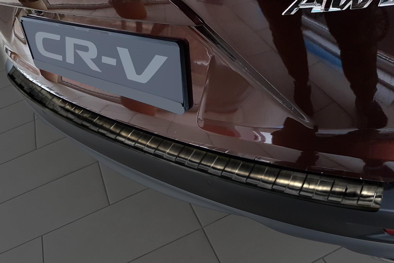Protector de parachoques trasero compatible con Honda CR-V V 2018-2023 acero inoxidable cepillado antracita Protector de parachoques trasero compatible con Honda CR-V V 2018-2023 acero inoxidable cepillado antracita