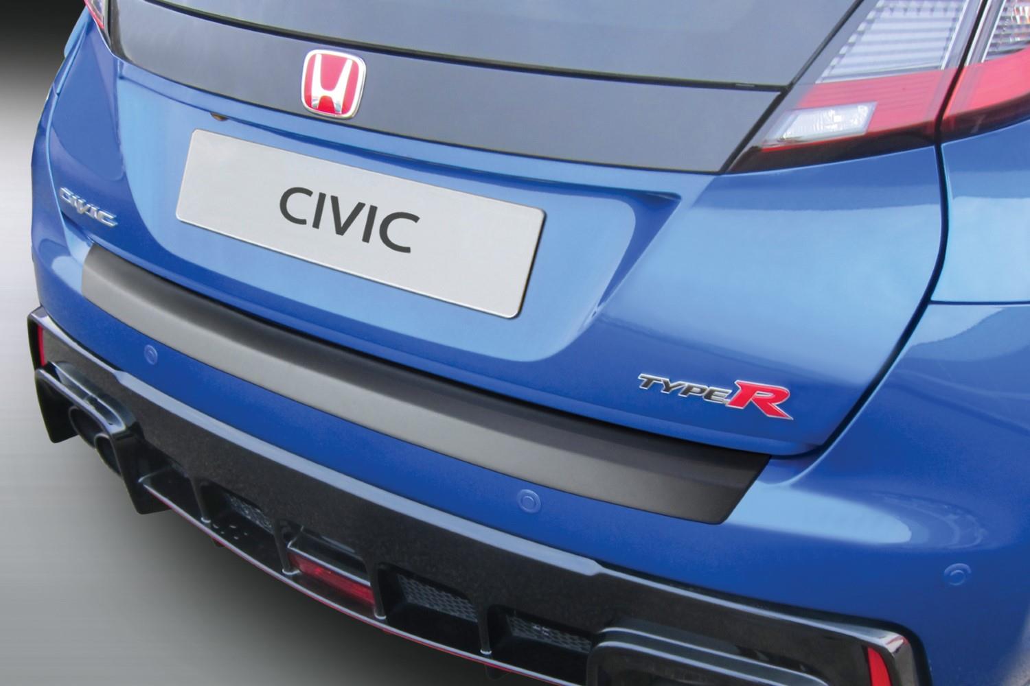 Rear bumper protector Honda Civic IX 2014-2017 5-door hatchback ABS - carbon look