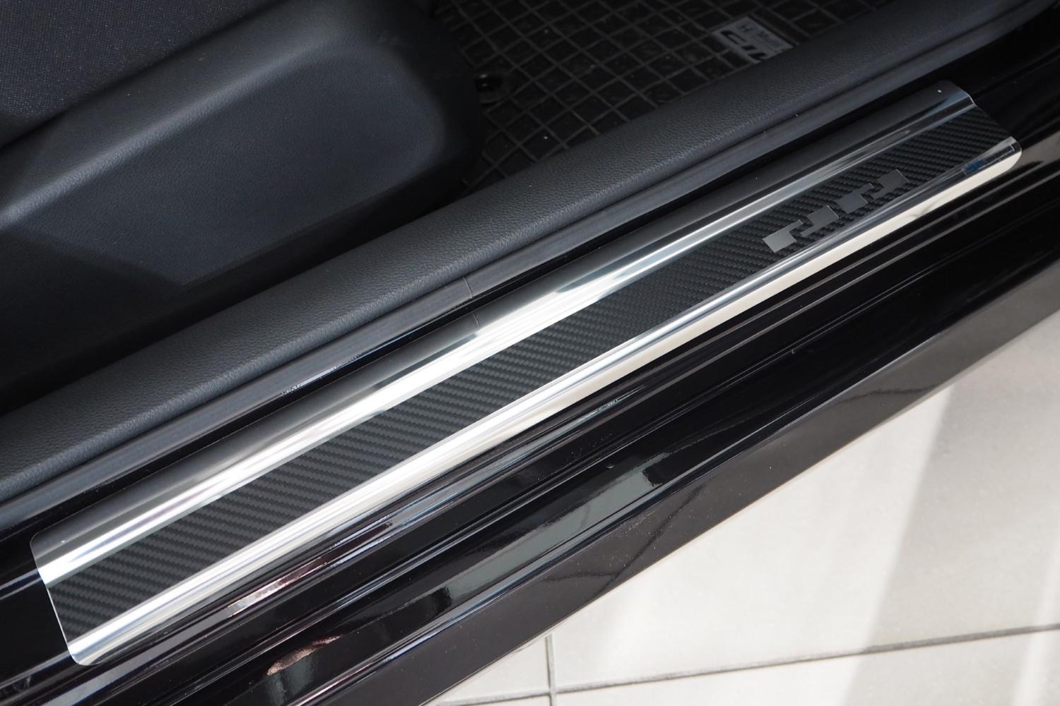 Instaplijsten geschikt voor Honda Civic X 2017-2021 4 & 5-deurs RVS - carbon folie