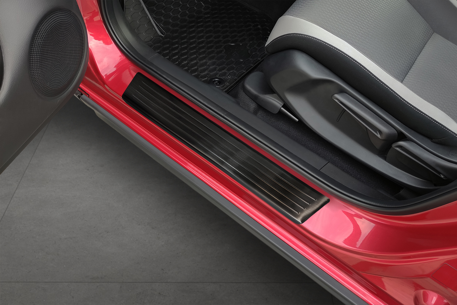 Einstiegsleisten passend für Honda Jazz IV 2020-heute 5-Türer Schrägheck Edelstahl gebürstet anthrazit 4-teilig
