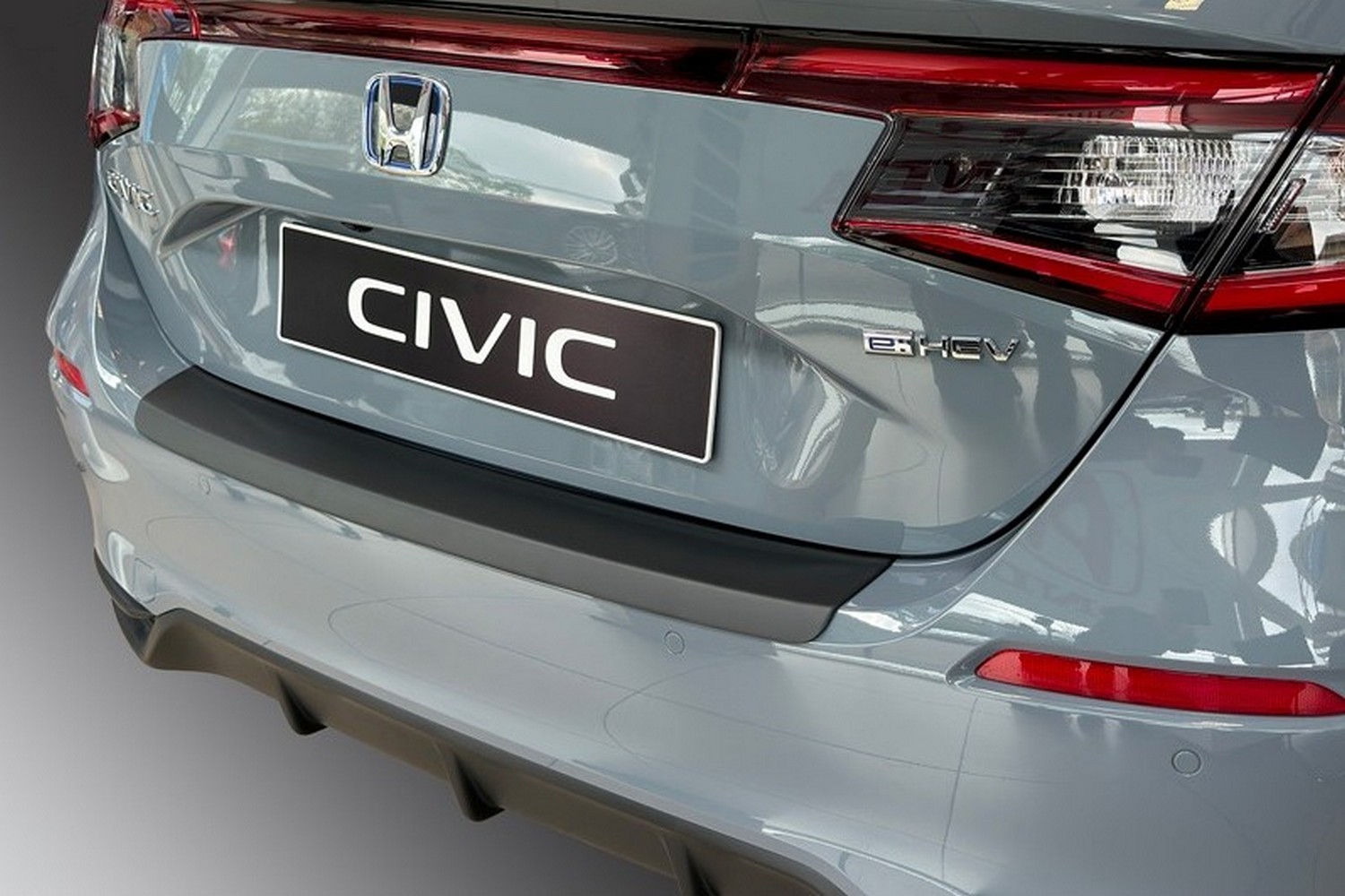 Bumperbeschermer geschikt voor Honda Civic e:HEV 2021-heden 5-deurs hatchback ABS - matzwart