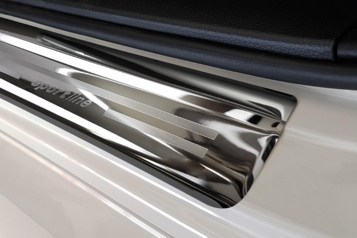 Instaplijsten geschikt voor Honda Civic X 2017-2021 5-deurs hatchback RVS hoogglans antraciet 4-delig