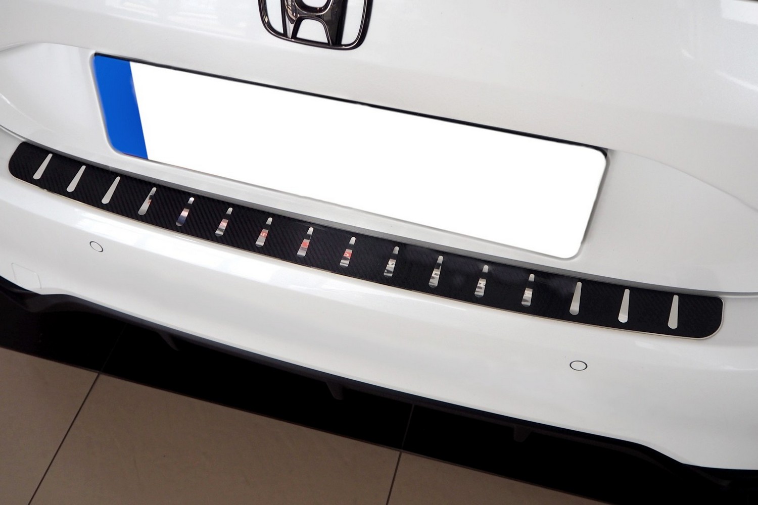 Bumperbeschermer Honda Civic XI 2021-heden 5-deurs hatchback RVS - carbon folie