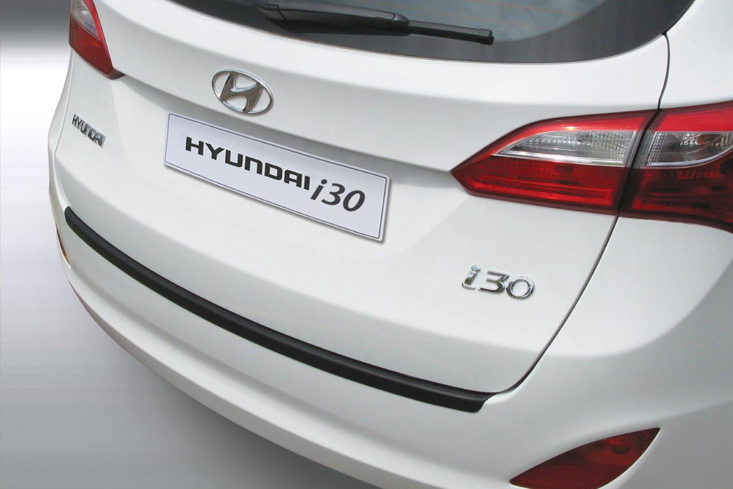 Rear bumper protector suitable for Hyundai i30 (GD) 2012-2017 wagon ABS - matt black