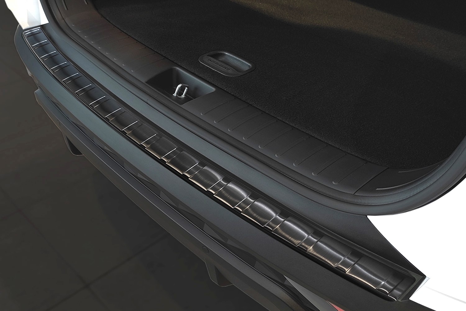 Protection de seuil de coffre convient à Hyundai Tucson (NX4) 2020-présent acier inox brossé anthracite