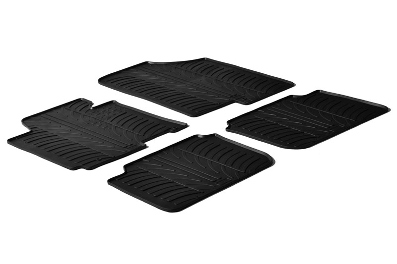 Fußmatten passend für Hyundai Elantra V (MD) 2011-2015 4-Türer Limousine Rubbasol Gummi