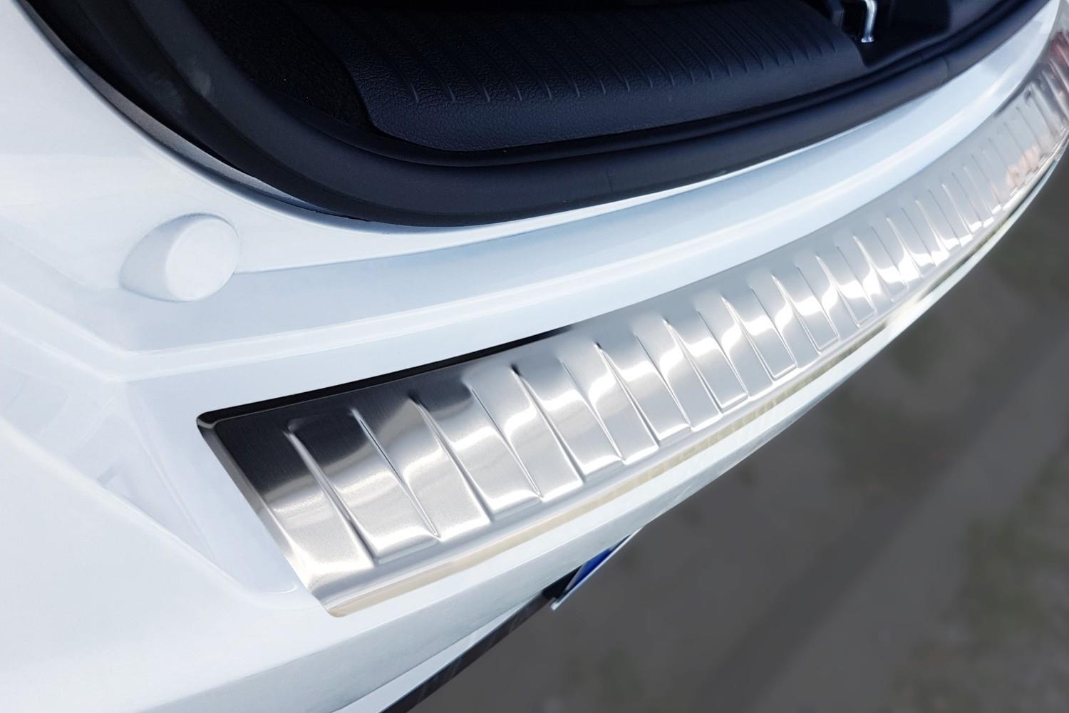Rear bumper protector suitable for Hyundai i30 (PD) 2020-present 5-door hatchback stainless steel brushed