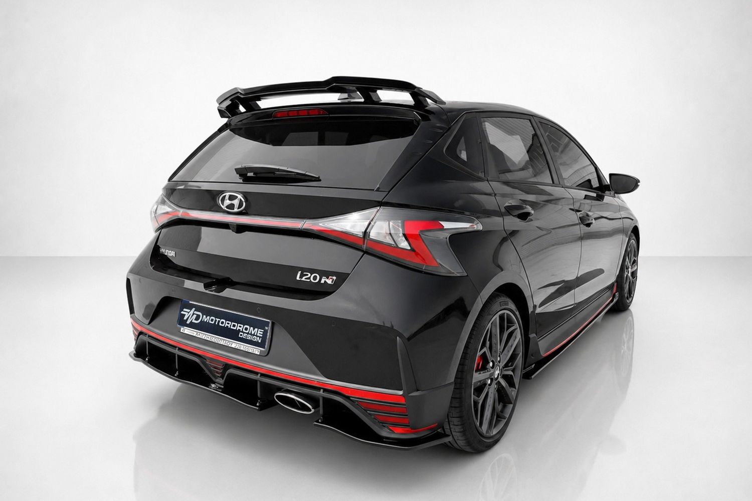 Rear diffuser Hyundai i20 (BC3) 2020-present 5-door hatchback ABS - painted (3)