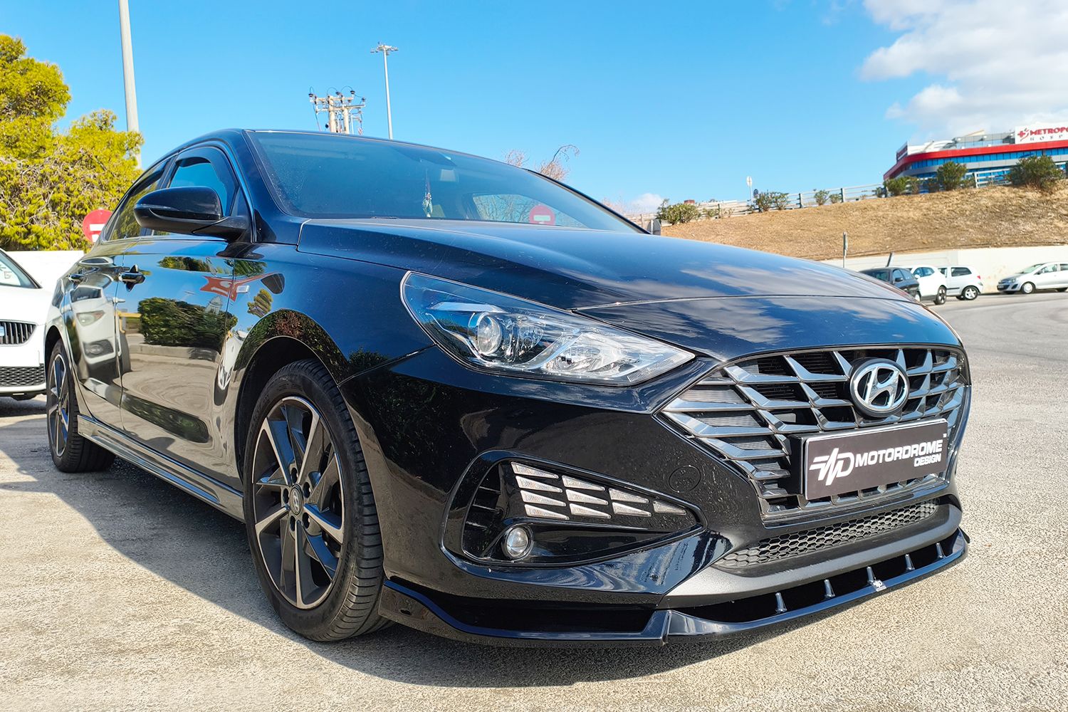 Front spoiler suitable for Hyundai i30 (PD) 2020-2024 5-door hatchback