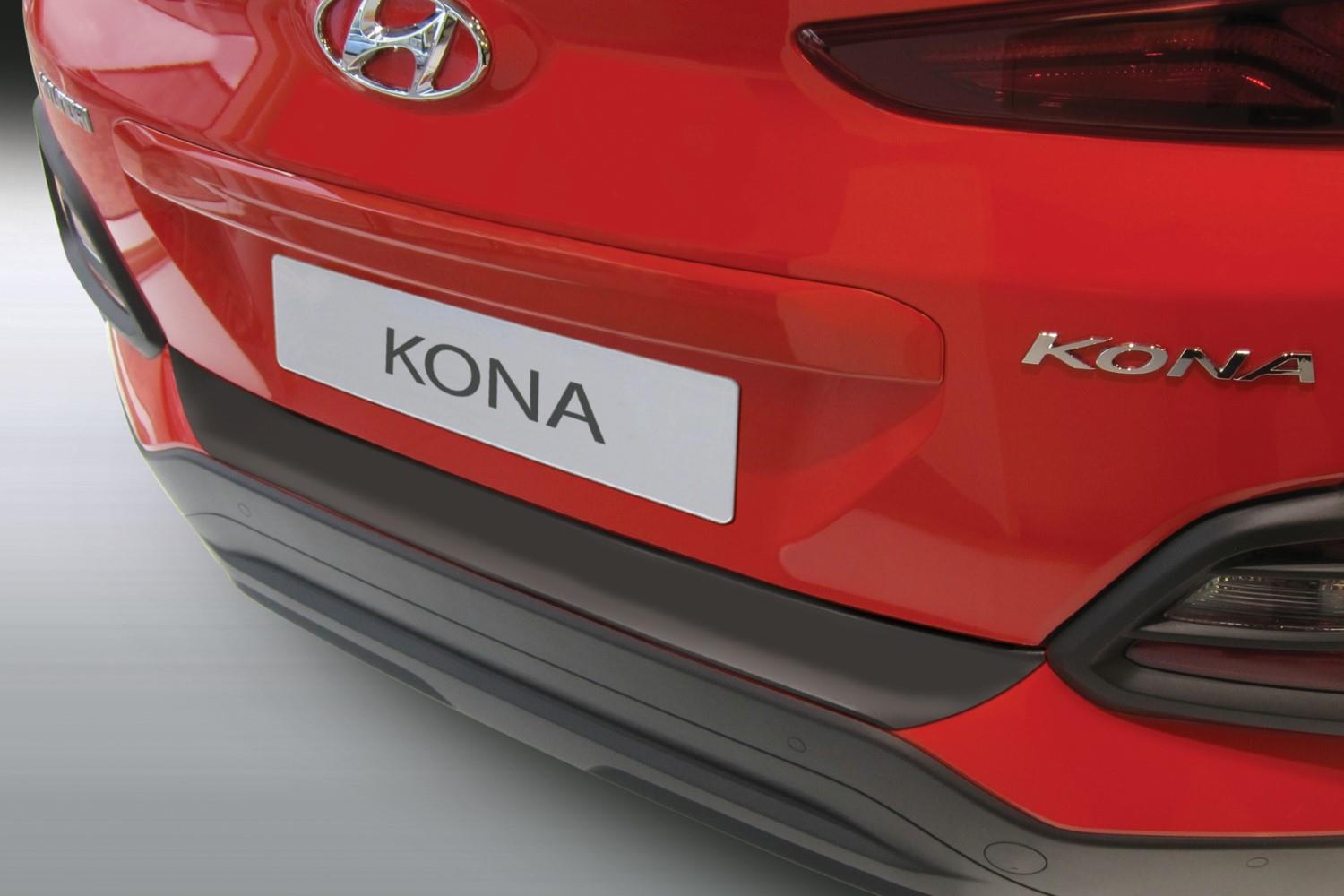 Rear bumper protector Hyundai Kona (OS) 2017-2020 ABS - carbon look