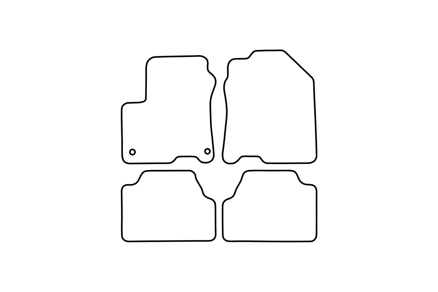 Car mats Hyundai Kona (OS) velour CarPartsExpert