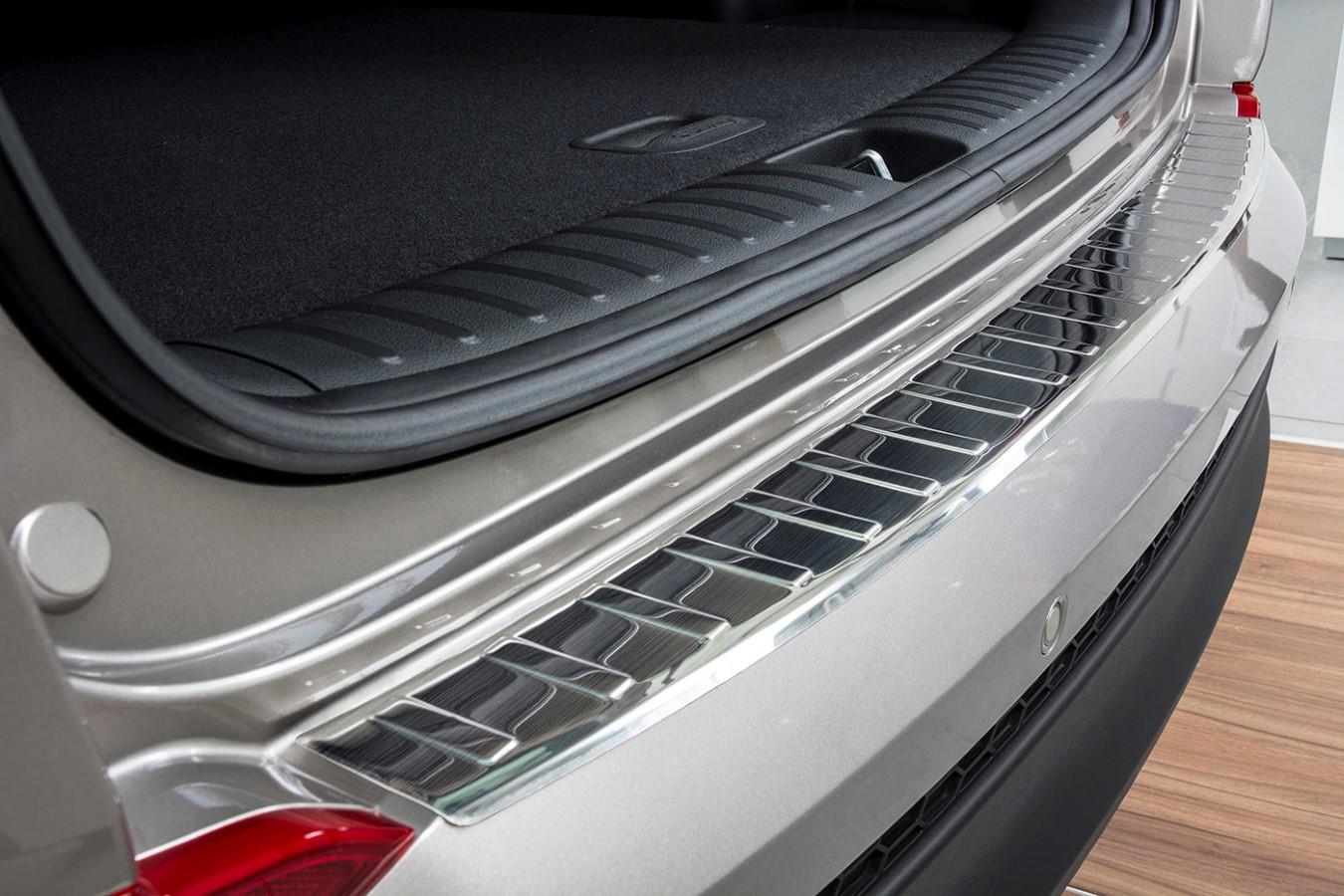 Rear bumper protector suitable for Hyundai Tucson (TL) 2015-2018 stainless steel brushed