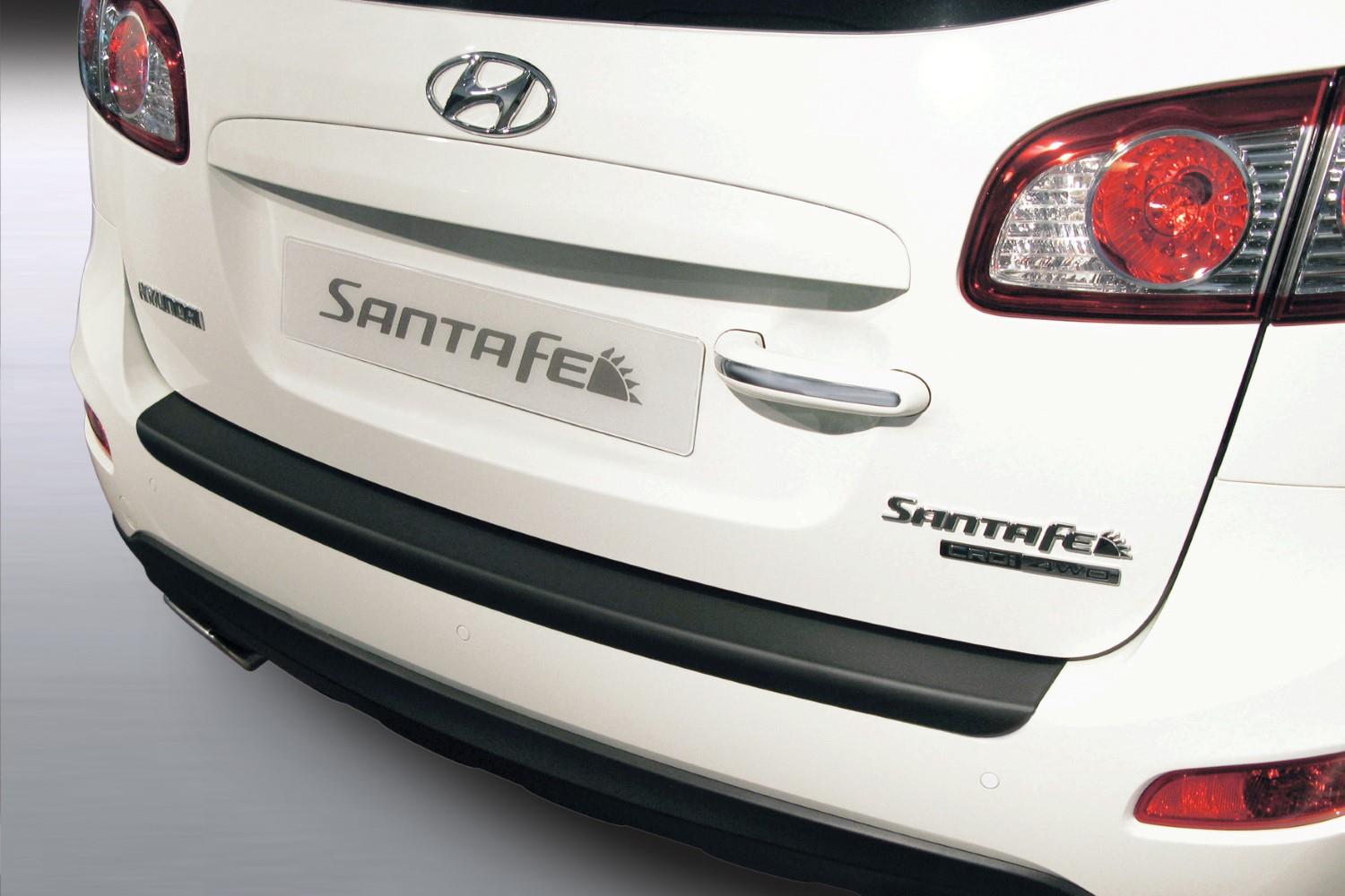 Rear bumper protector Hyundai Santa Fe (CM) 2010-2012 ABS - matt black