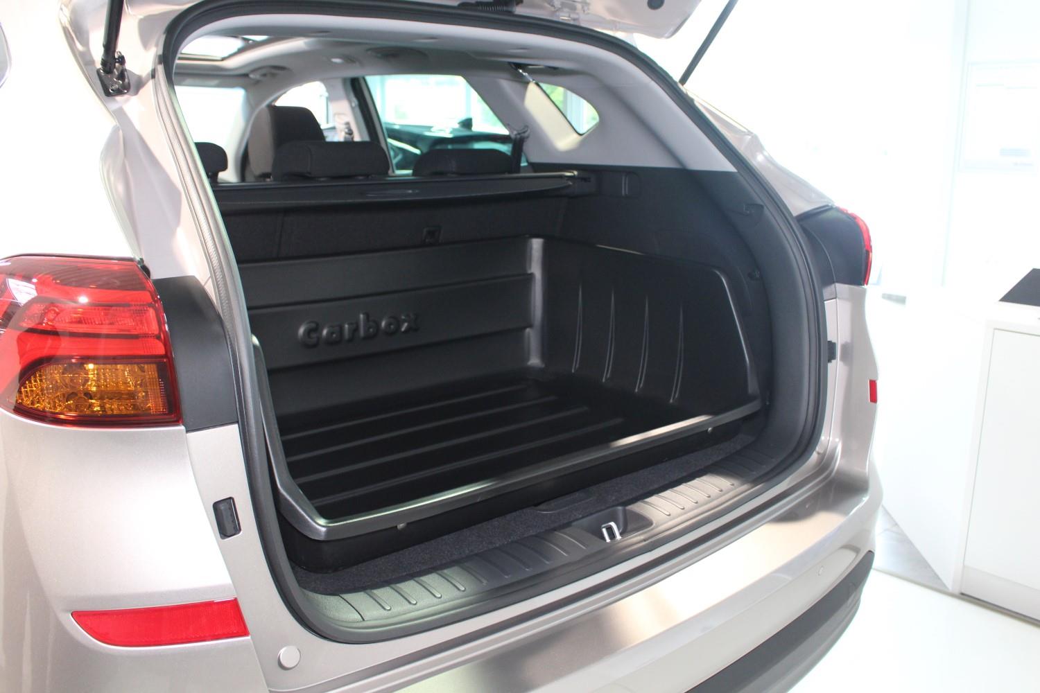 Maßgeschneiderte antirutsch Kofferraumwanne für den sicheren Transport von Einkauf Gepäck und Haustier SIXTOL Auto Kofferraumschutz für den Hyundai Tucson III