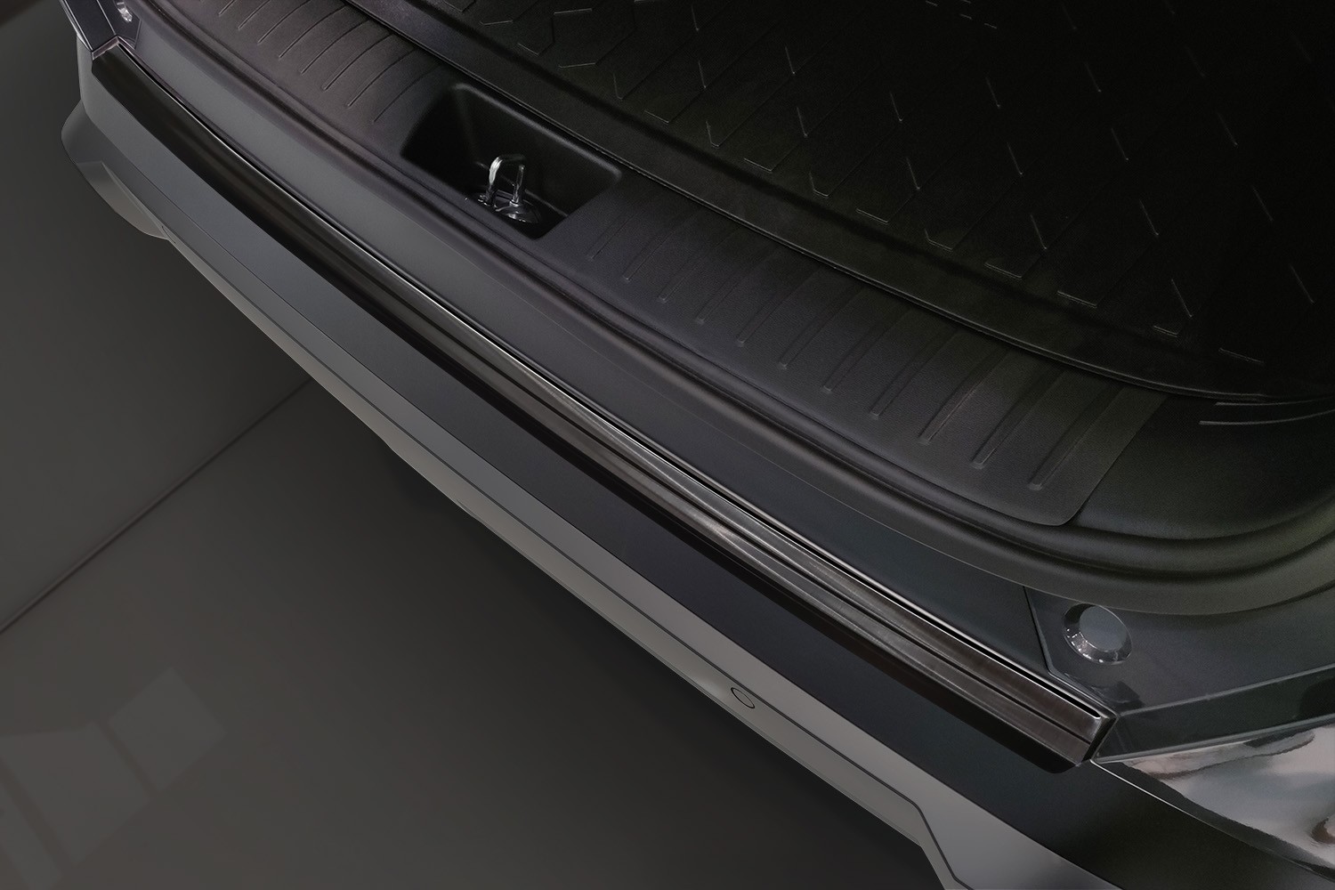 Ladekantenschutz passend für Hyundai Kona (SX2) 2023-heute Edelstahl gebürstet anthrazit