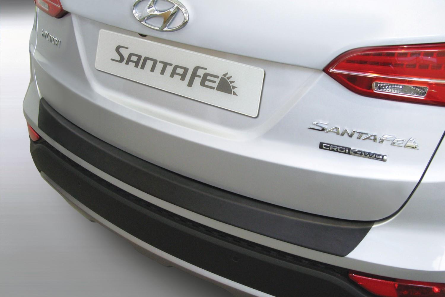 Rear bumper protector Hyundai Santa Fe (DM) 2012-2015 ABS - matt black
