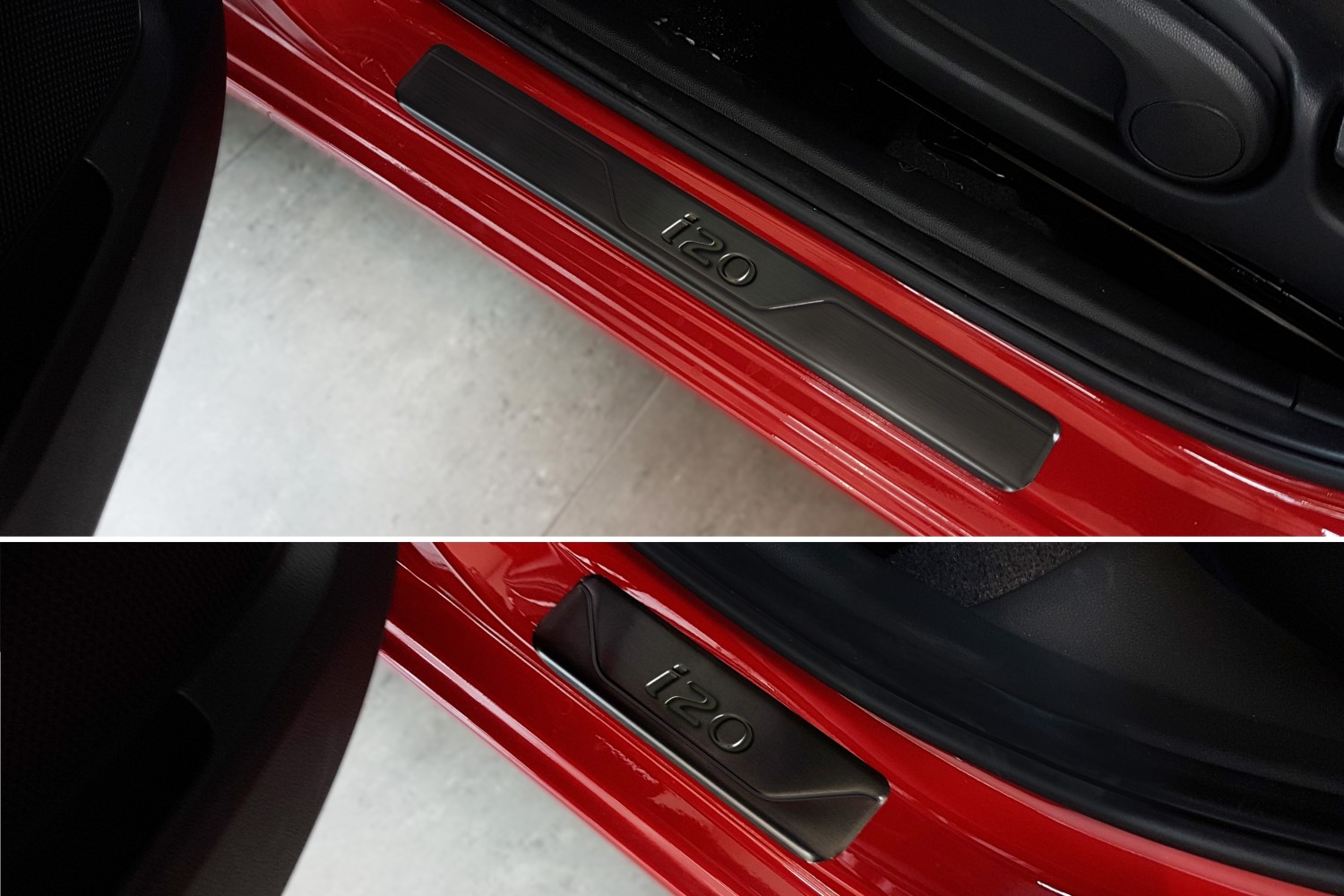 Einstiegsleisten passend fur Hyundai i20 BC3 2020 heute 5 Turer Schragheck Edelstahl geburstet anthrazit 4 t