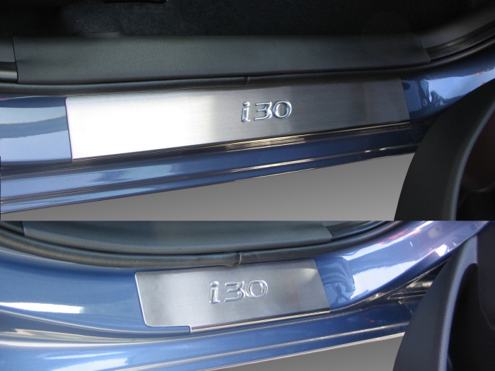 Door sill plates suitable for Hyundai i30 (GD) 2012-2017 5-door & wagon stainless steel  - 4 pieces